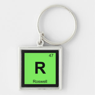 R - Roswell New Mexico Chemistry Periodic Table Sleutelhanger