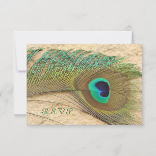 R.S.V.P. AANVULLENDE AANPASSINGSINVITATIES PEACOCK RSVP KAARTJE