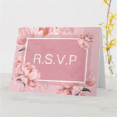 R.S.V.P Folded Wenskaart Kaart (Gele Bloem)