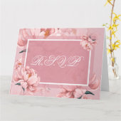 R.S.V.P Folded Wenskaart Kaart (Gele Bloem)