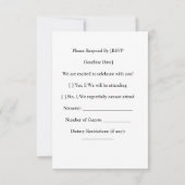 R.S.V.P. GOLF Bruiloft met golfbal op green RSVP Kaartje (Achterkant)