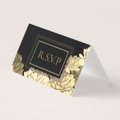 R.S.V.P goud, bruin, geel 50ste verjaardag Kaart (Voorkant)