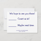 R.S.V.P. Kaart-Amerikaanse vlag RSVP Kaartje (Achterkant)