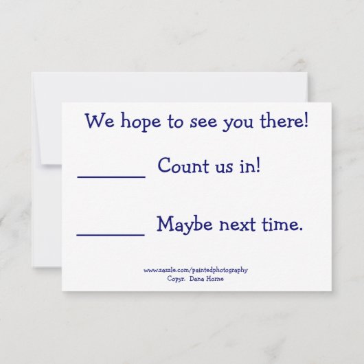 R.S.V.P. Kaart-Amerikaanse vlag RSVP Kaartje (Achterkant)