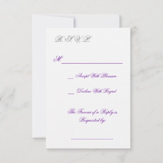 R.S.V.P. RSVP KAARTJE (Voorkant)