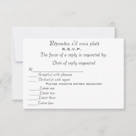 R.S.V.P. RSVP KAARTJE