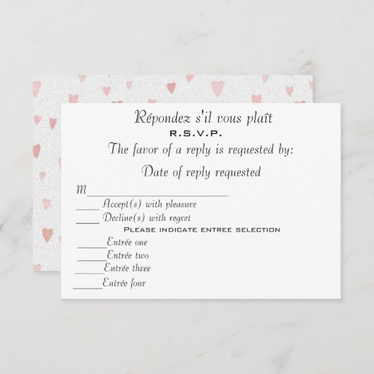 R.S.V.P. RSVP KAARTJE (Voorkant / Achterkant)