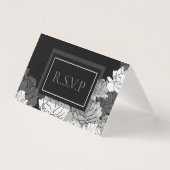 R.S.V.P Silver, zwart-wit 10e verjaardag Kaart (Voorkant)