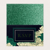 R.S.V.P smaragdgroen 20e verjaardag Kaart (Buitenkant ongevouwen)