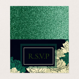R.S.V.P smaragdgroen 20e verjaardag Kaart