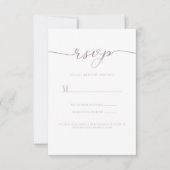 R.S.V.P. Wedding Reply Enclosure Kaart Roze Script (Voorkant)