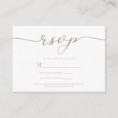R.S.V.P. Wedding Reply Enclosure Kaart Roze Script (Voorkant)