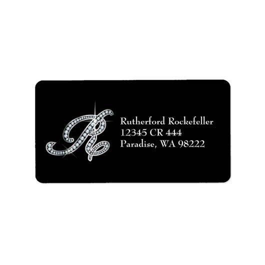R script "Diamond Bling" Label (Voorkant)