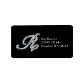R Script "Diamond Bling"-label Etiket (Voorkant)