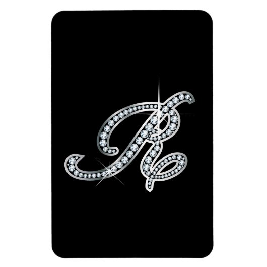 R script "Diamond Bling" Magneet (Verticaal)