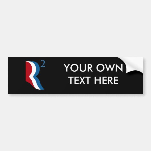 R SQUARED - ROMNEY RICE -.png Bumpersticker (Voorkant)