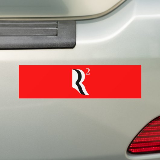 R SQUARED - ROMNEY RYAN 12 -.png Bumpersticker (Op auto)
