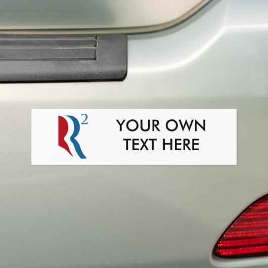 R SQUARED - ROMNEY RYAN 2012.png Bumpersticker (Op auto)