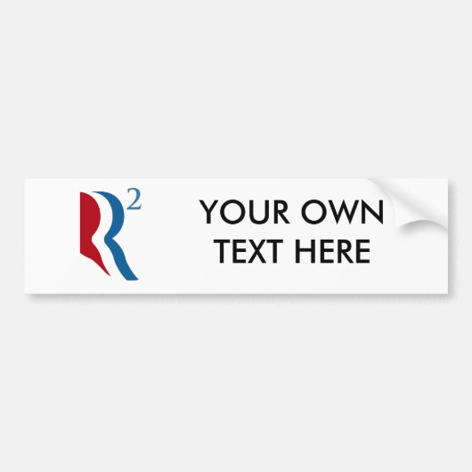 R SQUARED - ROMNEY RYAN 2012.png Bumpersticker (Voorkant)