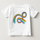 R staat voor Rainbow Artwork Baby and Kinderen T-s (Achterkant)