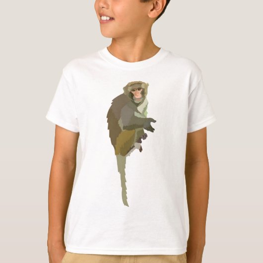 R staat voor Rhesus Macaque T-shirt (Voorkant)