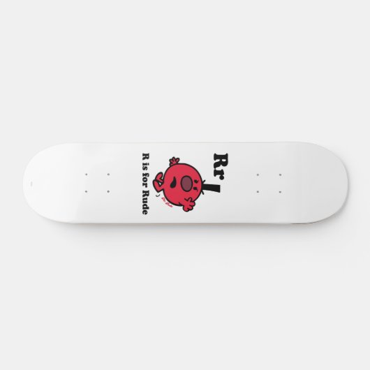 R staat voor Rude Persoonlijk Skateboard (Horizontaal)