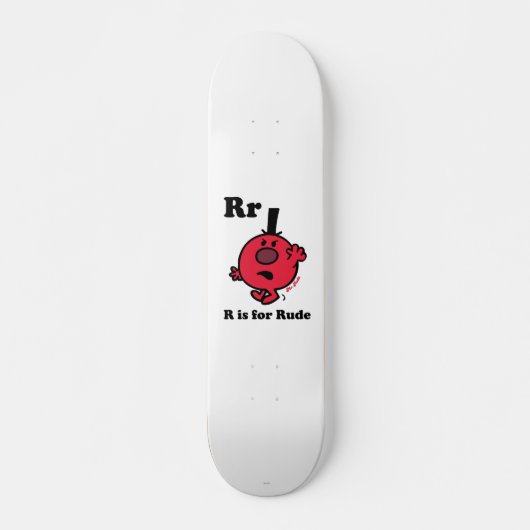 R staat voor Rude Persoonlijk Skateboard (Voorkant)