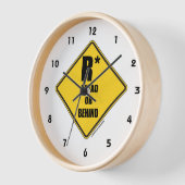 R-ster voor of achter geel diamanten waarschuwings (Hoek)