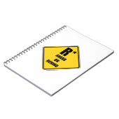 R-ster voor of achter geel diamanten waarschuwings notitieboek (Linkerzijde)