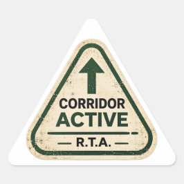 R.T.A.-corridor actieve driehoeksticker Sticker