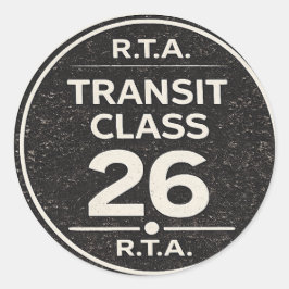 R.T.A. Transit Klasse 26 Infrastructuur Sticker