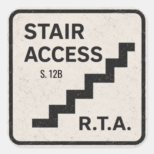 R.T.A. Trap S12B Toegangs infrastructuur sticker (Voorkant)