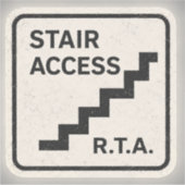 R.T.A. Trap Toegang Infrastructuur Decal Matt  Sticker (Voorkant)