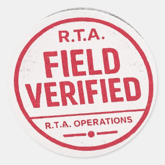R.T.A. Veld Gecontroleerde Operaties Sticker (Voorkant)