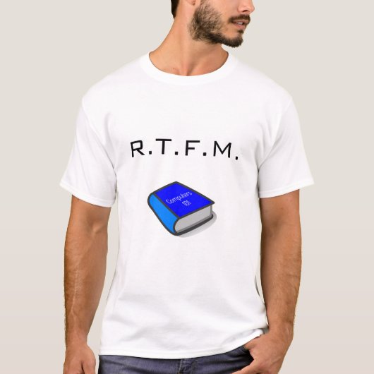 R.T.F.M. T-Shirt met afbeelding van boeken (Voorkant)