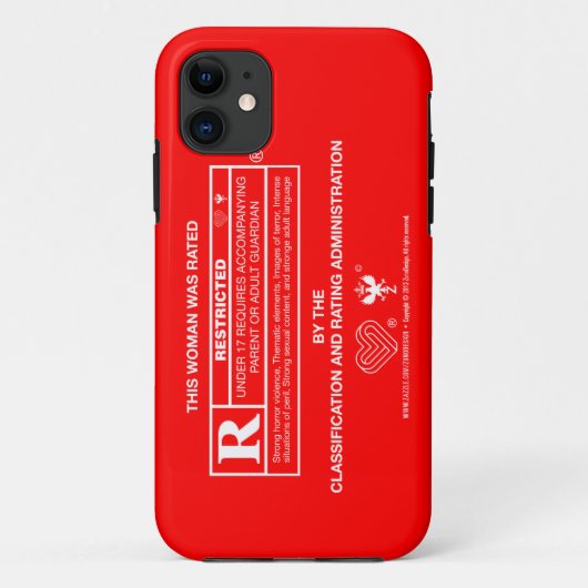 R-teken : Vrouw - Wit op Rood Case-Mate iPhone Case (Achterkant)