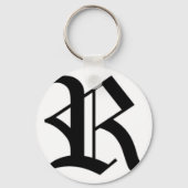 R-text Oud Engels Sleutelhanger (Voorkant)