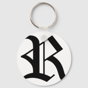 R-text Oud Engels Sleutelhanger