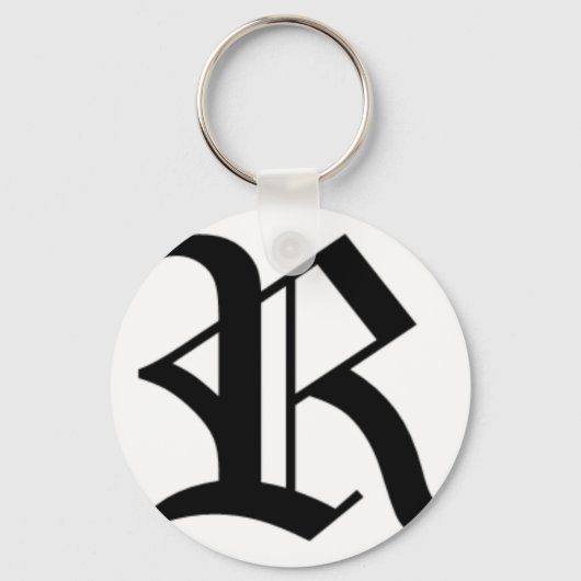 R-text Oud Engels Sleutelhanger (Voorkant)