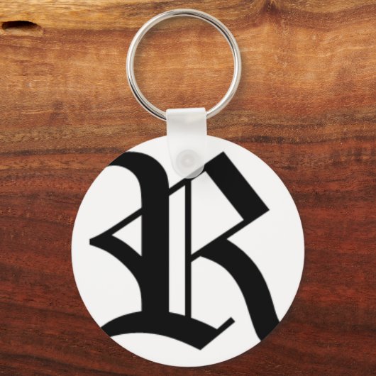 R-text Oud Engels Sleutelhanger (Voorkant)