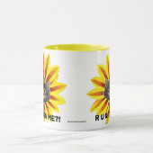 R U KITTEN ME?! Zonnebloem Katje Gezicht Humor Mok (Midden)