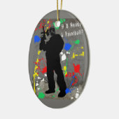 R U Ready 4 Paintball? Keramisch Ornament (Links)