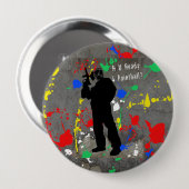 R U Ready 4 Paintball? Ronde Button 4,0 Cm (Voorkant /achterkant)