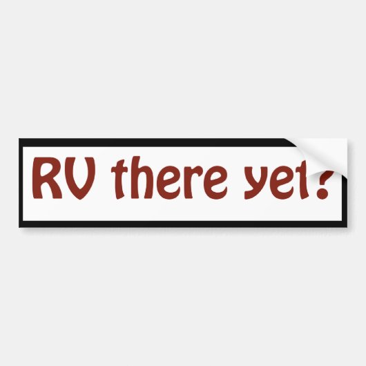 R V er al? Bumpersticker (Voorkant)