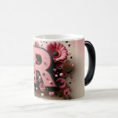 R Valentine Alphabet 3D Magische Mok (Voorkant rechts)