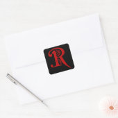 R VIERKANTE STICKER (Envelop)
