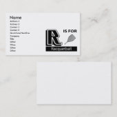 R = voor ringbal visitekaartje (Voorkant / Achterkant)