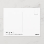 R voor Rozen BloemMonogram Briefkaart (Achterkant)