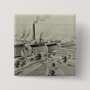 R Wallace en Sons Mfg Co. Vierkante Button 5,1 Cm