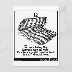 R was een spoorstaaf briefkaart